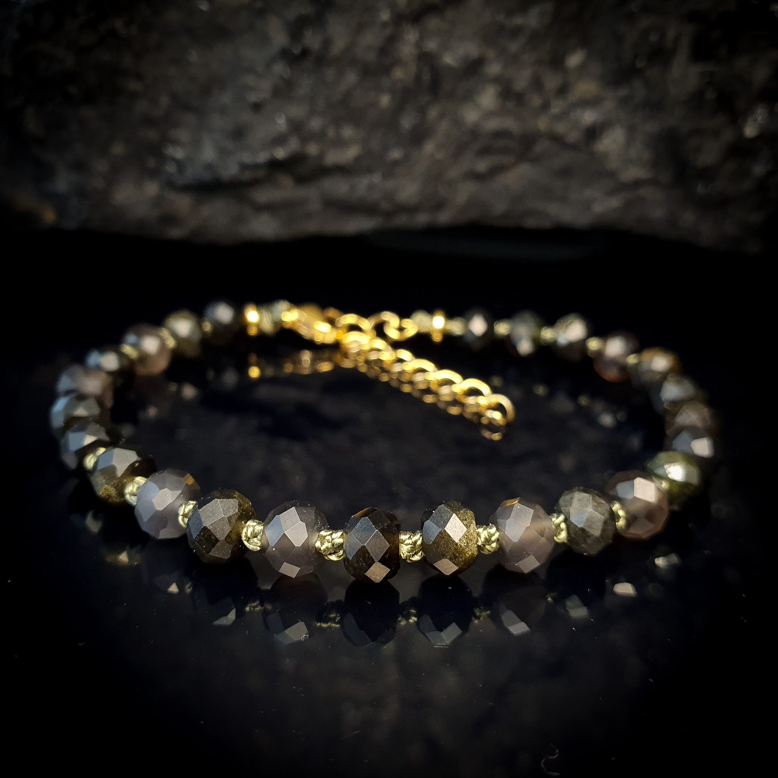 Bransoletka Obsydian