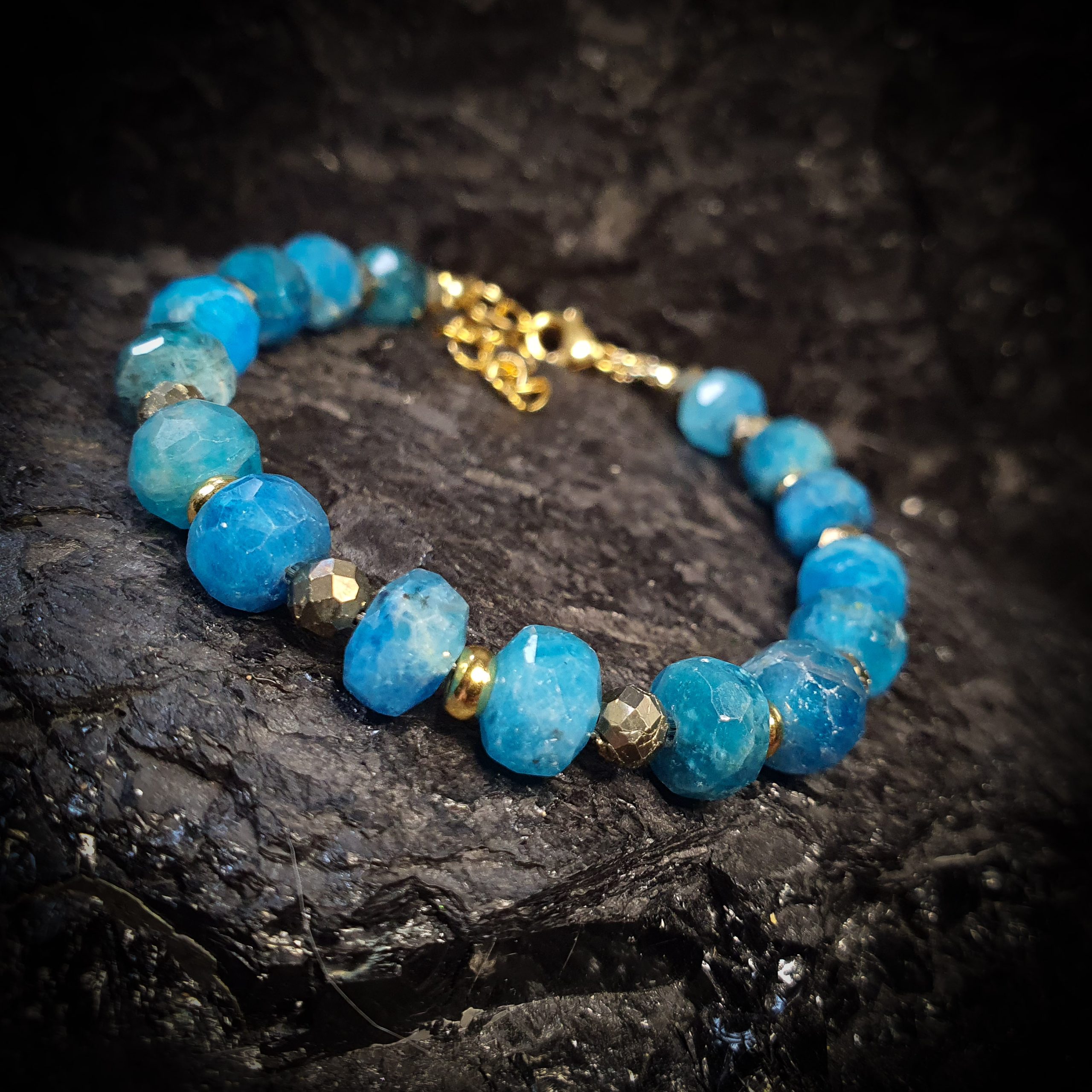 Bransoletka APATYT z Pirytem - obrazek 3