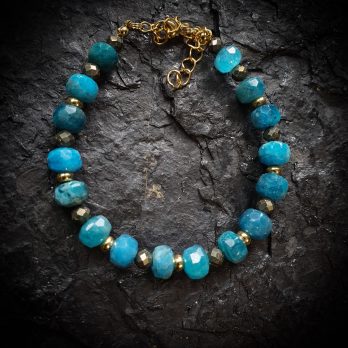 Bransoletka APATYT z Pirytem