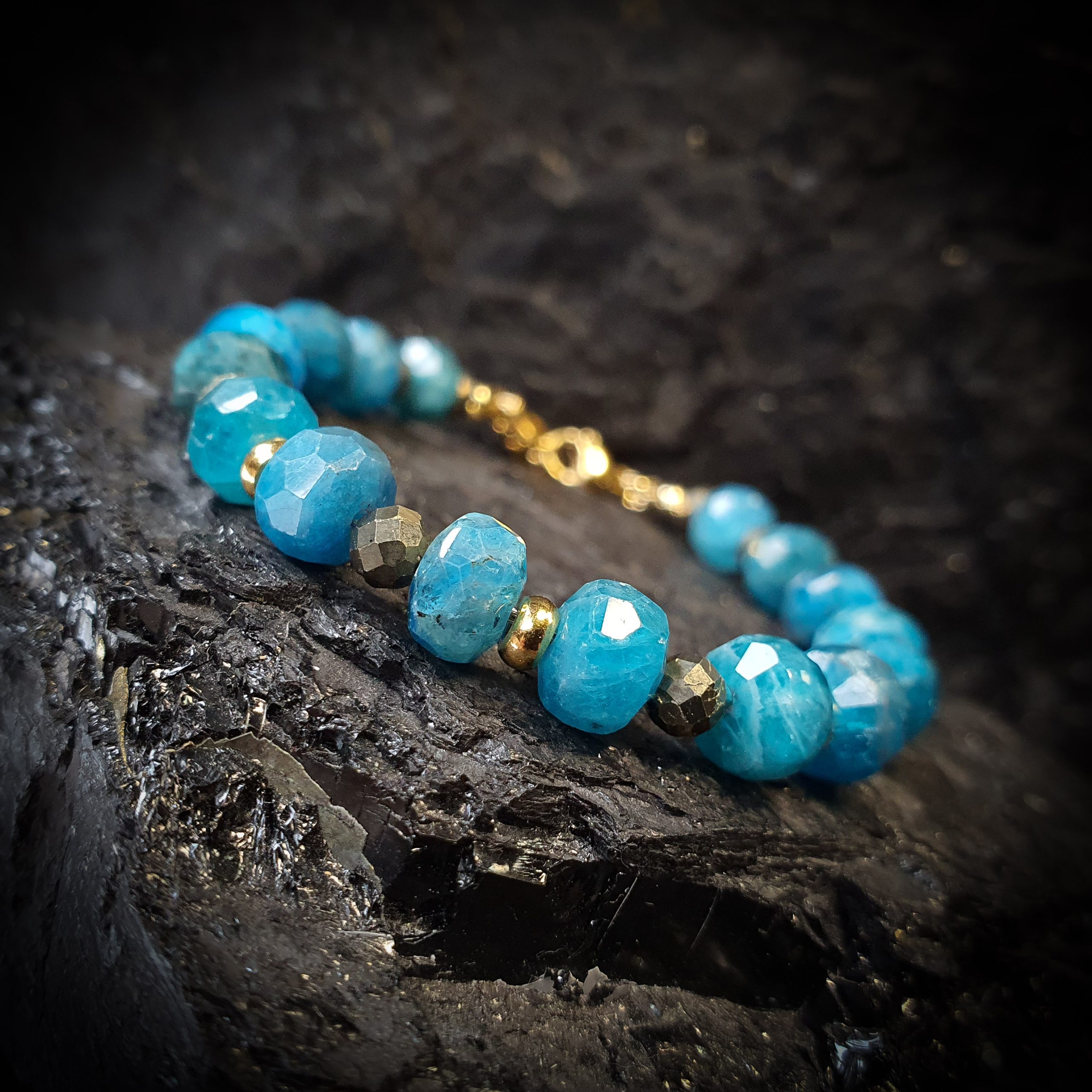 Bransoletka APATYT z Pirytem - obrazek 4