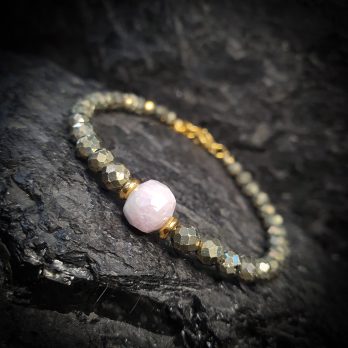 Bransoletka Piryt – Kunzyt