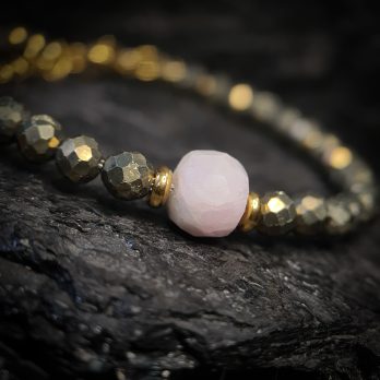 Bransoletka Piryt – Kunzyt