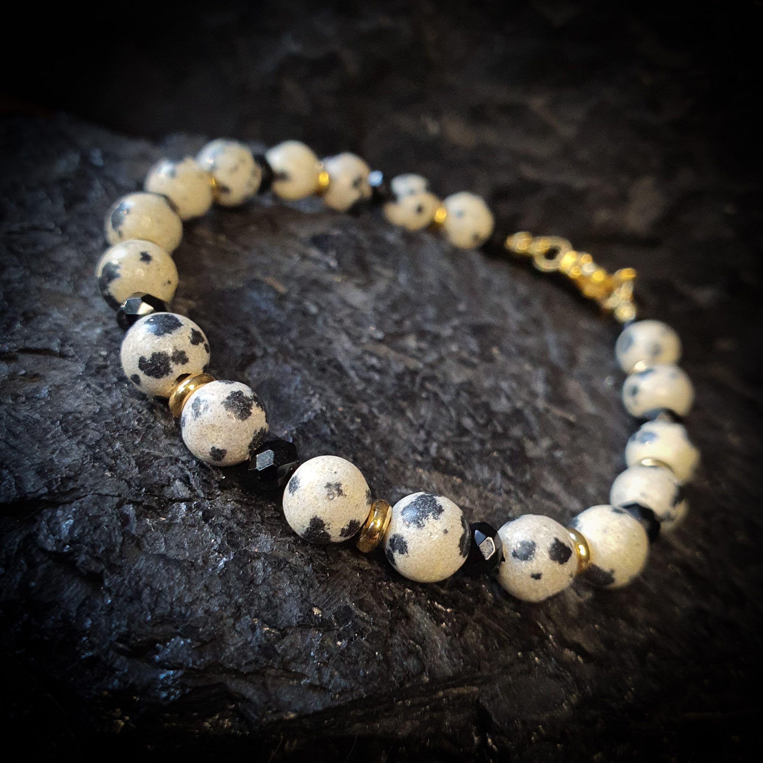 Bransoletka Jaspis Dalmatyńczyk - obrazek 3